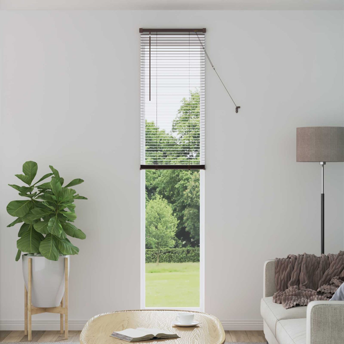 Venetiansk persienne Mørk Brun med Mønster 213 x 40 cm PVC