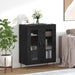 Serviesskap Svart Eik 69,5 x 34 x 90 cm Konstruert tre