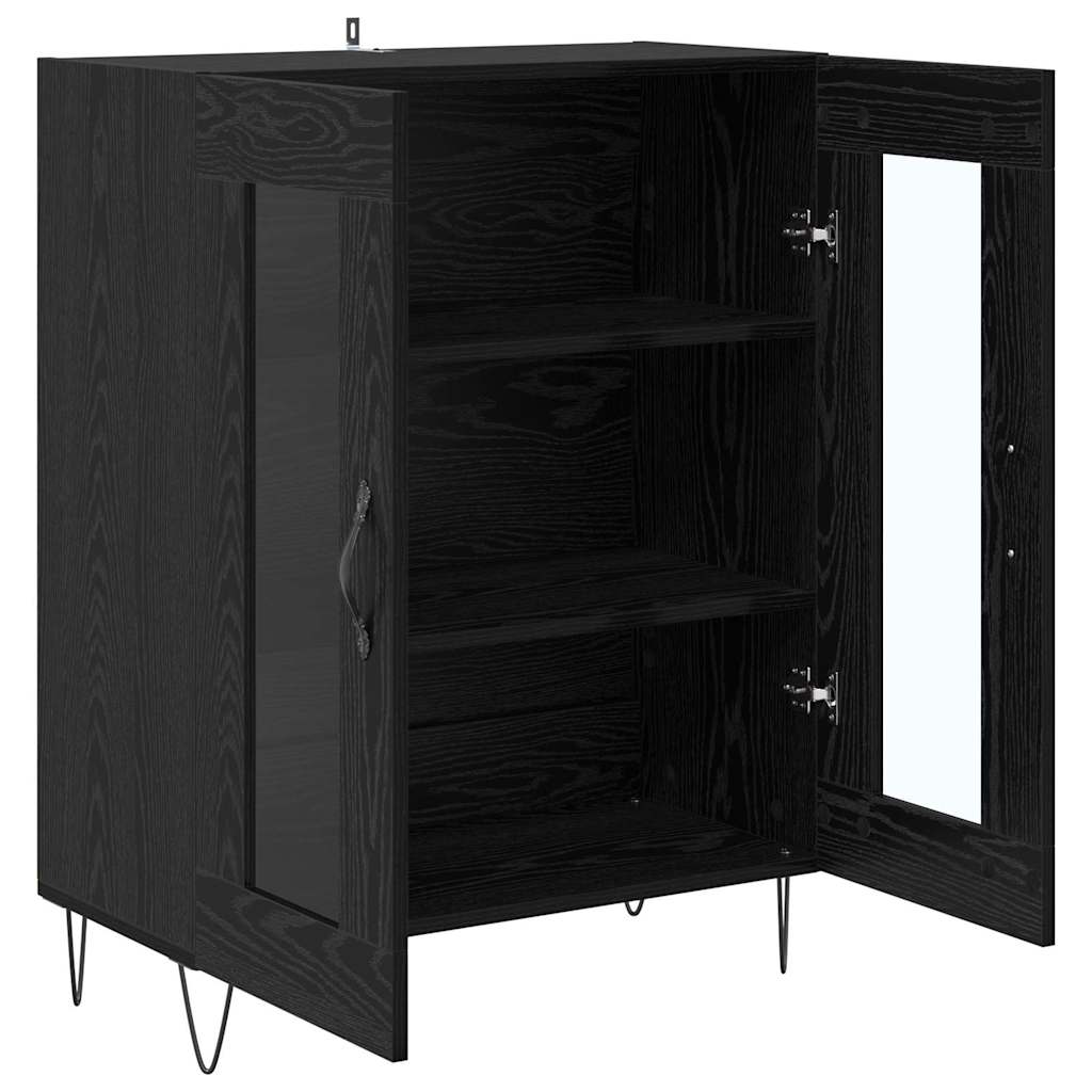 Serviesskap Svart Eik 69,5 x 34 x 90 cm Konstruert tre