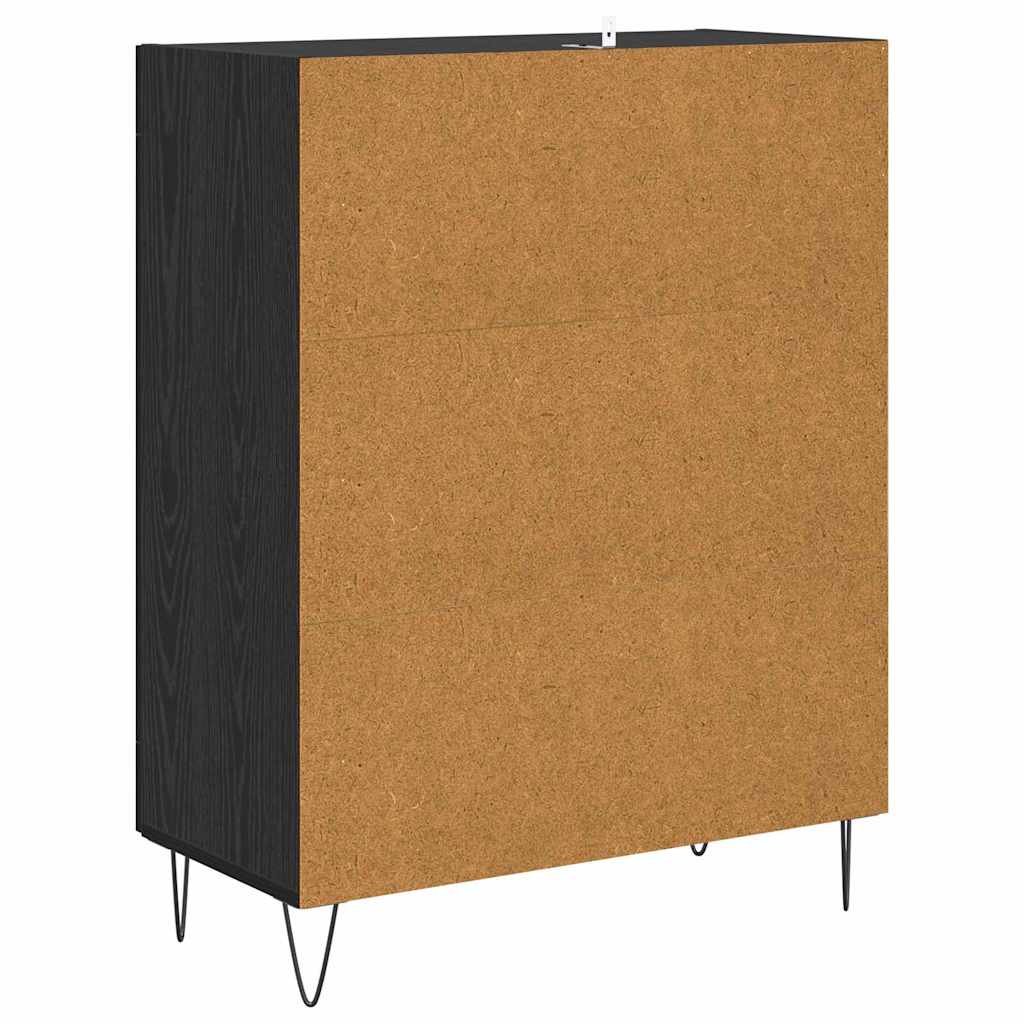 Serviesskap Svart Eik 69,5 x 34 x 90 cm Konstruert tre