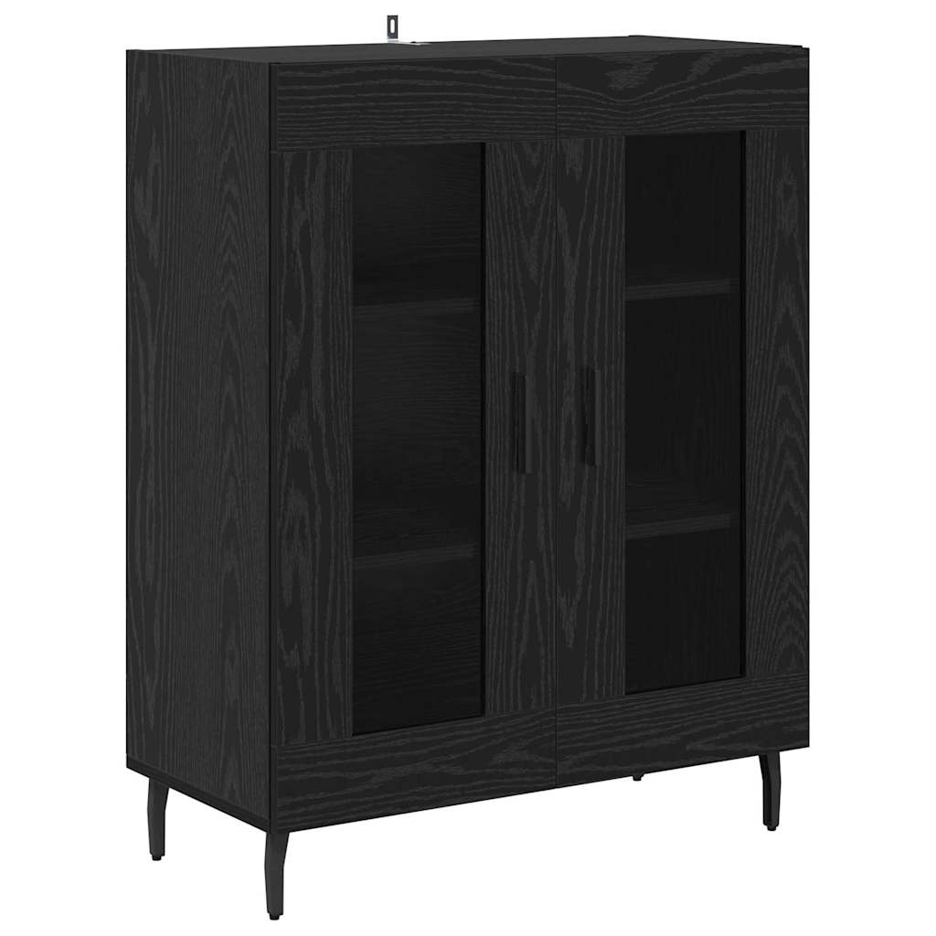 Serviesskap Svart Eik 69,5 x 34 x 90 cm Konstruert tre