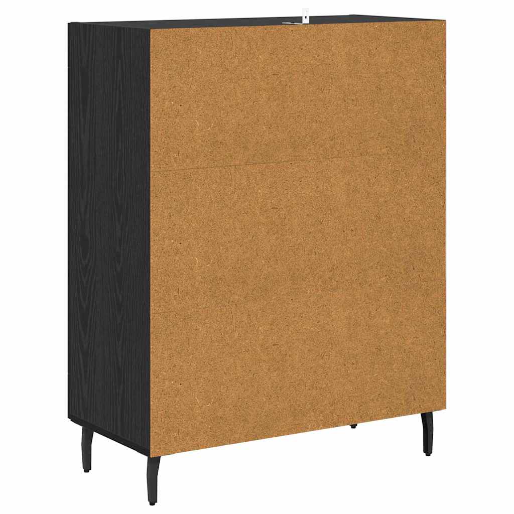 Serviesskap Svart Eik 69,5 x 34 x 90 cm Konstruert tre