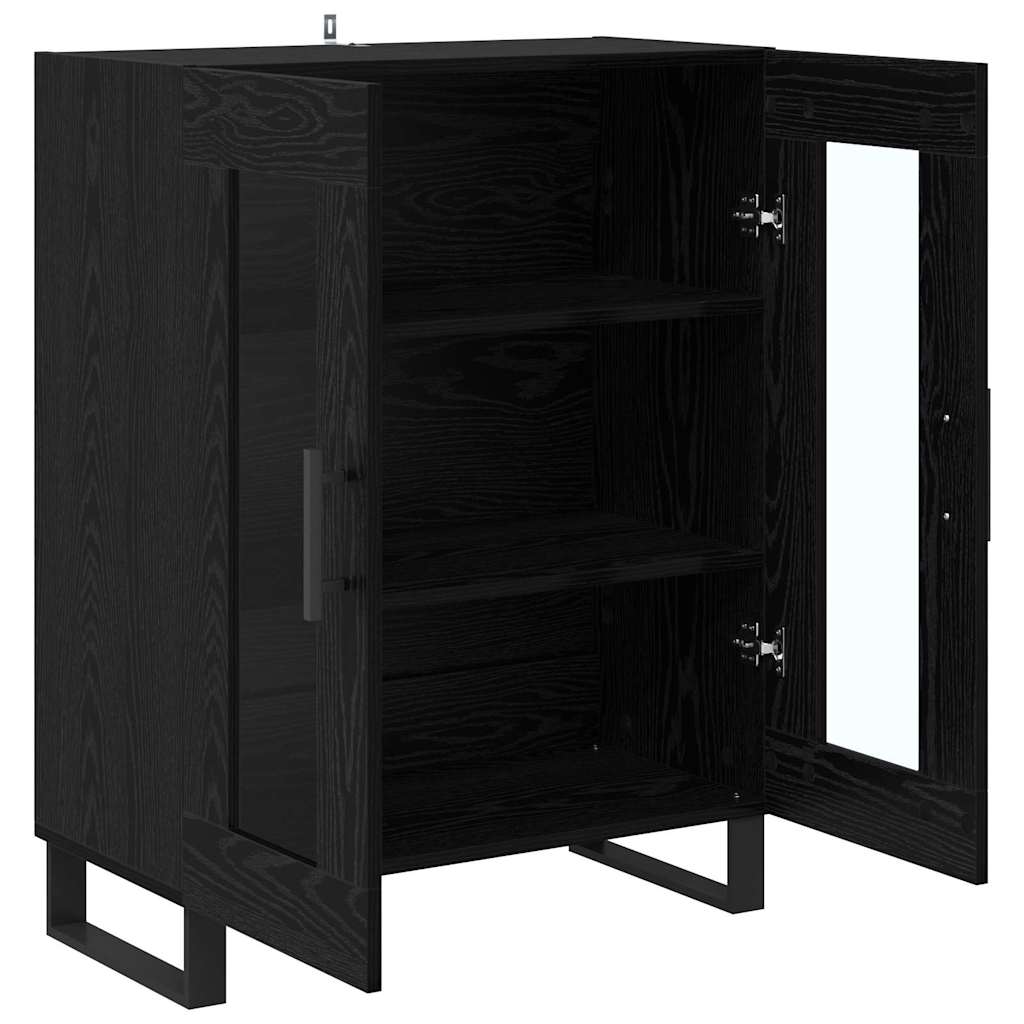 Serviesskap Svart Eik 69,5 x 34 x 90 cm Konstruert tre