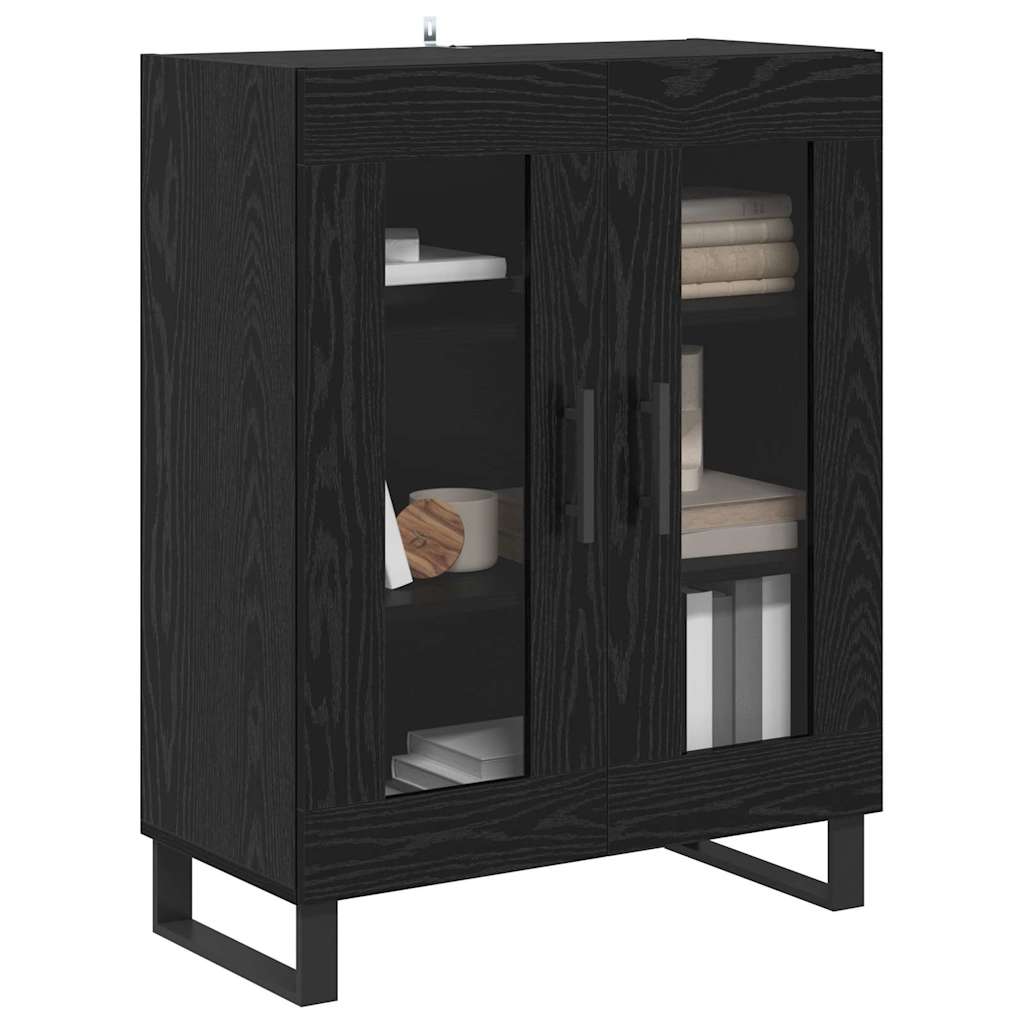 Serviesskap Svart Eik 69,5 x 34 x 90 cm Konstruert tre