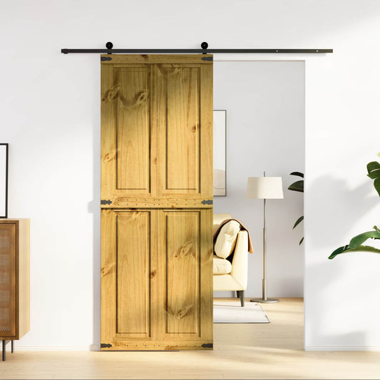 Låvedør Corona HonningBrun 80 x 210 cm Heltre furu