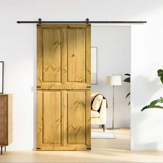 Låvedør Corona HonningBrun 90 x 210 cm Heltre furu