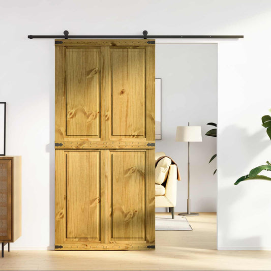 Låvedør Corona HonningBrun 100 x 210 cm Heltre furu