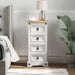 Nattbord med skuff Corona Hvit 35 x 32,5 x 74 cm Massiv furu