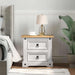 Nattbord med skuff Corona Hvit 53 x 39 x 47 cm Massiv furu