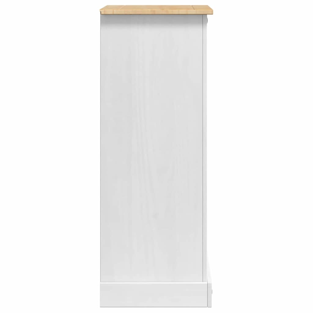 Nattbord med skuff Corona Hvit 53 x 39 x 103 cm Massiv furu