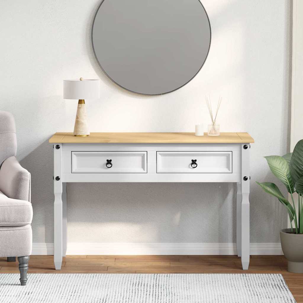 Avlastningsbord Corona Hvit 115 x 46 x 73 cm Massiv furu
