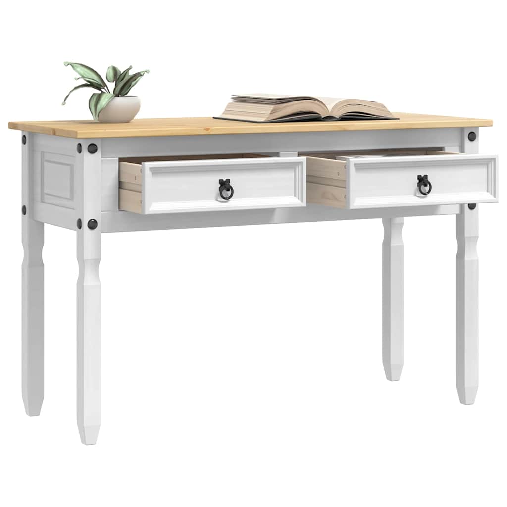 Avlastningsbord Corona Hvit 115 x 46 x 73 cm Massiv furu