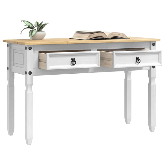 Avlastningsbord Corona Hvit 115 x 46 x 73 cm Massiv furu