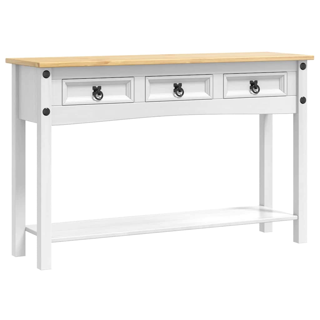 Avlastningsbord Corona Hvit 114 x 34,5 x 73 cm Massiv furu