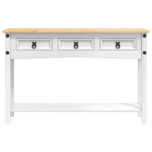 Avlastningsbord Corona Hvit 114 x 34,5 x 73 cm Massiv furu