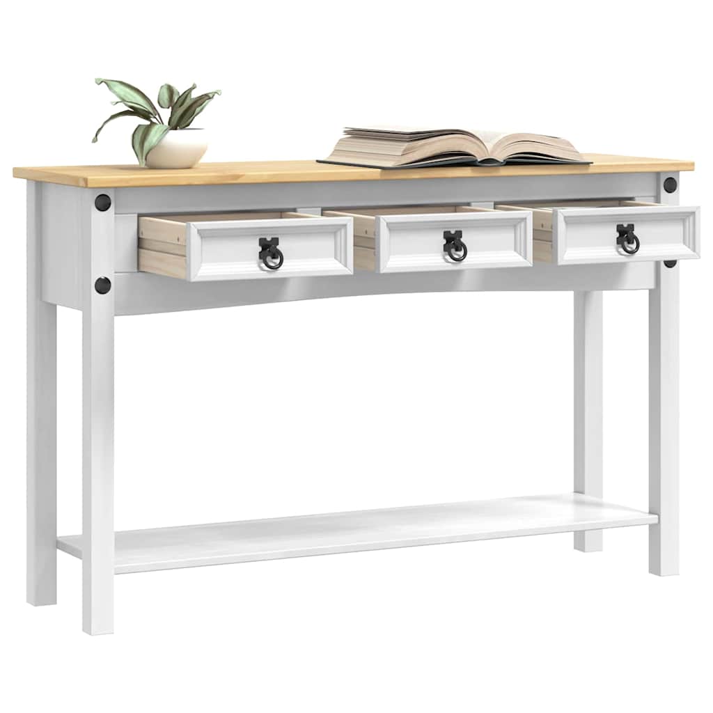 Avlastningsbord Corona Hvit 114 x 34,5 x 73 cm Massiv furu
