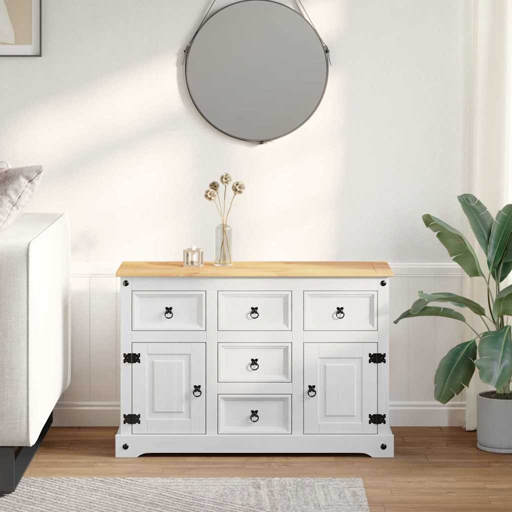 Oppbevaringskister Corona Hvit 112 x 40 x 75 cm Massiv furu