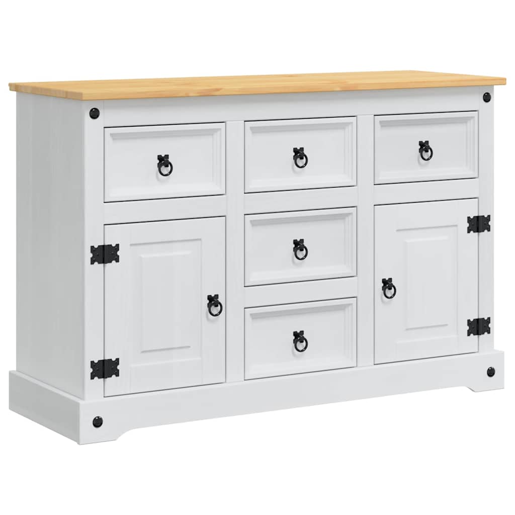Oppbevaringskister Corona Hvit 112 x 40 x 75 cm Massiv furu