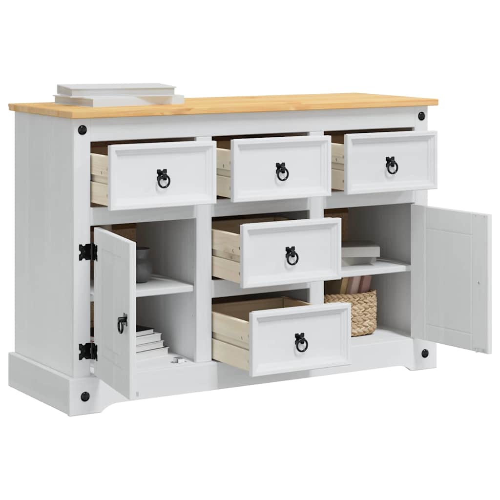 Oppbevaringskister Corona Hvit 112 x 40 x 75 cm Massiv furu