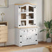 Serviesskap Corona Hvit 100 x 48,5 x 179 cm Massiv furu