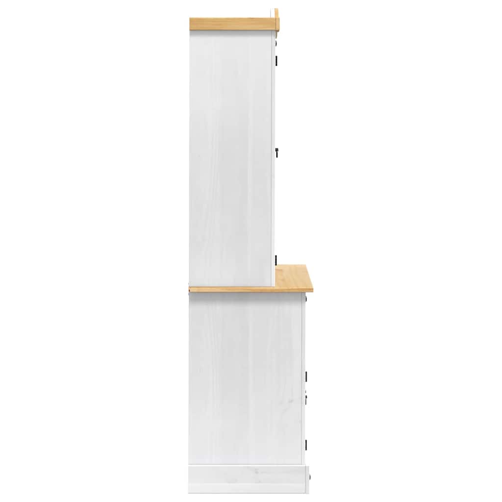 Serviesskap Corona Hvit 100 x 48,5 x 179 cm Massiv furu