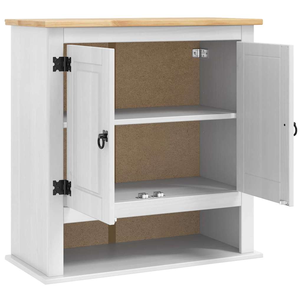Hengende skap med dør Corona Hvit 70 x 33 x 71,5 cm Massiv furu