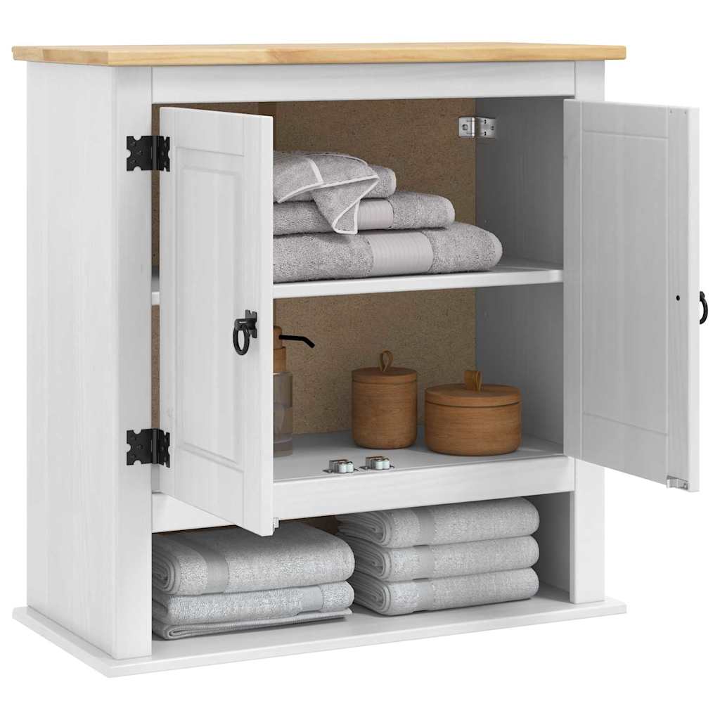Hengende skap med dør Corona Hvit 70 x 33 x 71,5 cm Massiv furu
