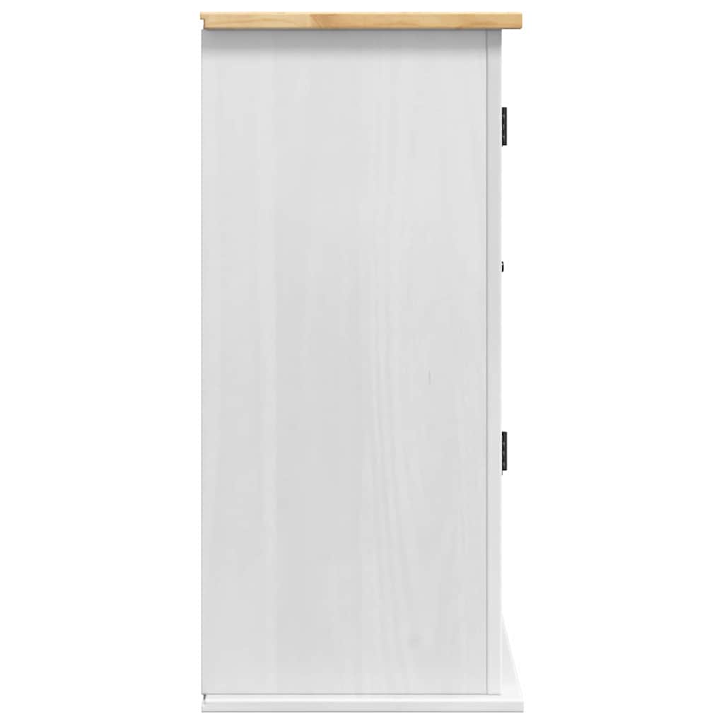 Hengende skap med dør Corona Hvit 70 x 33 x 71,5 cm Massiv furu