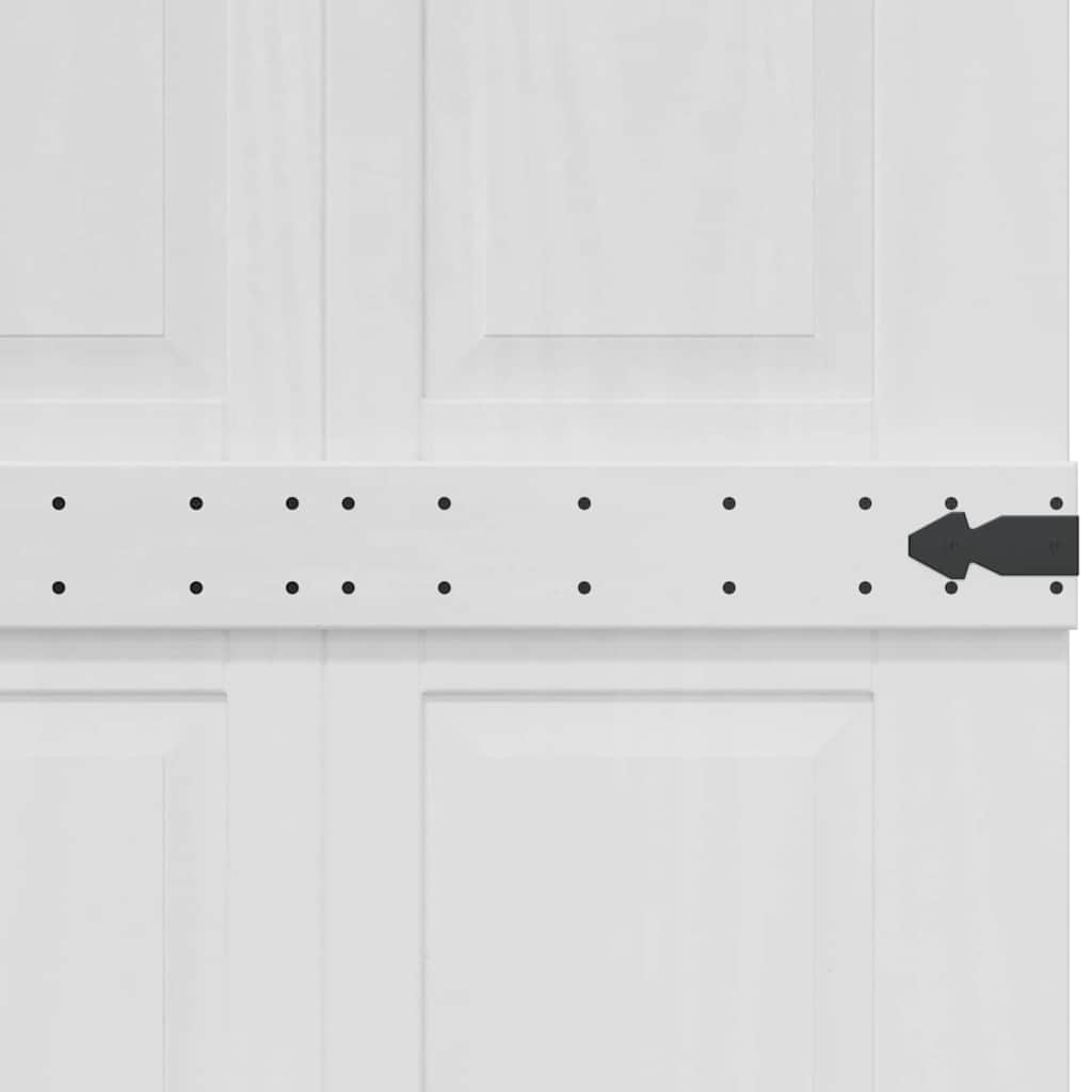 Låvedør Corona Hvit 70 x 210 cm Heltre furu