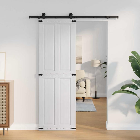 Låvedør Corona Hvit 70 x 210 cm Heltre furu