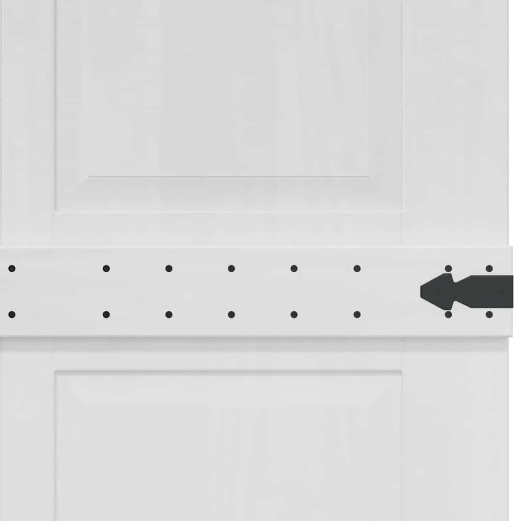 Låvedør Corona Hvit 80 x 210 cm Heltre furu