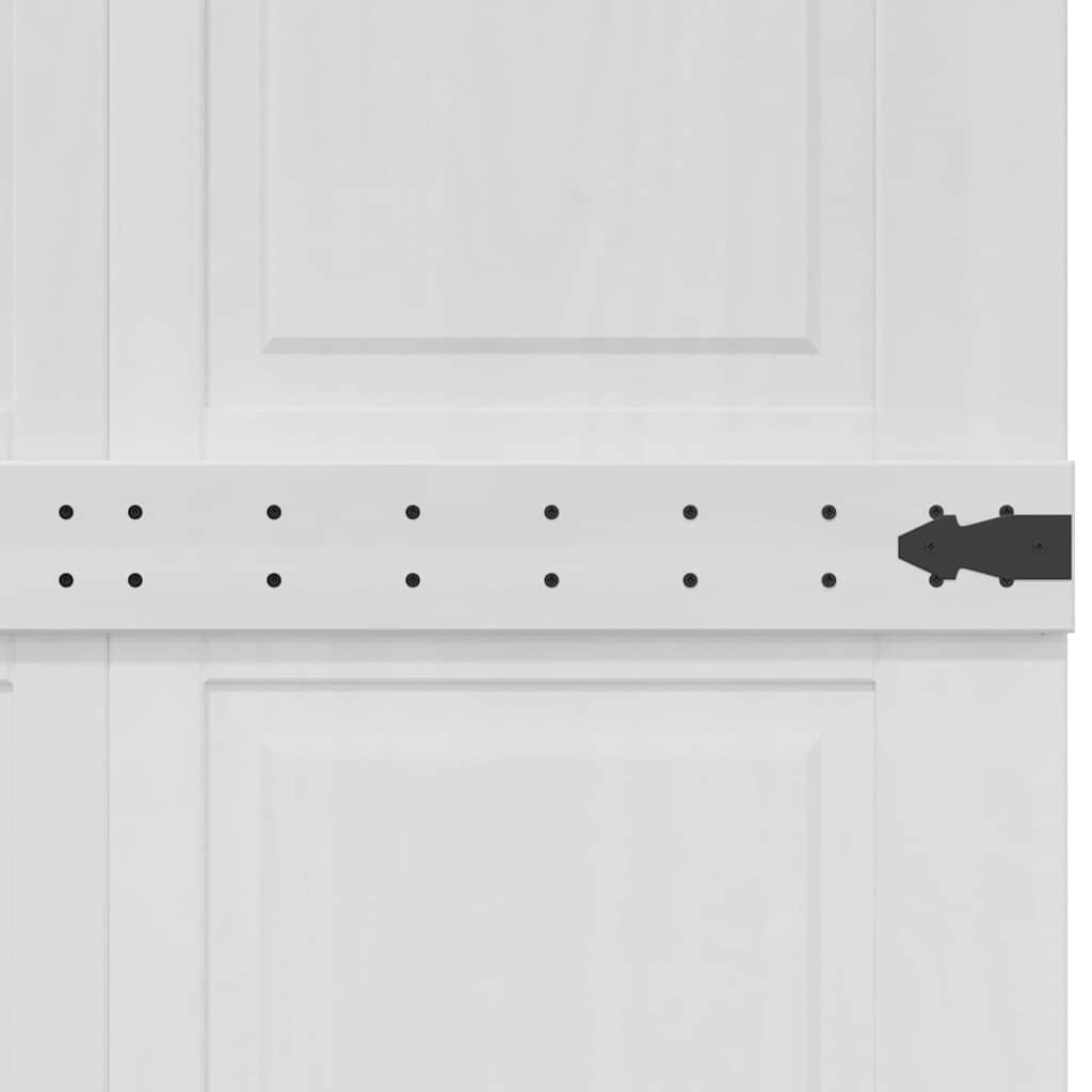 Låvedør Corona Hvit 90 x 210 cm Heltre furu