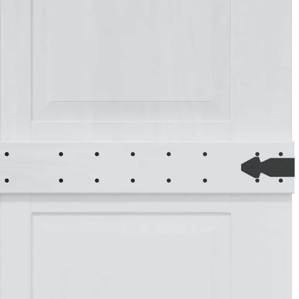 Låvedør Corona Hvit 100 x 210 cm Heltre furu