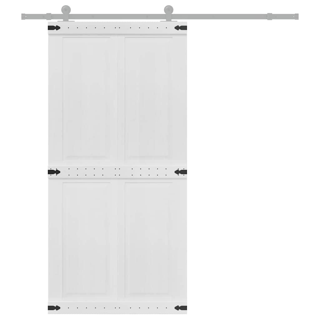 Låvedør Corona Hvit 100 x 210 cm Heltre furu