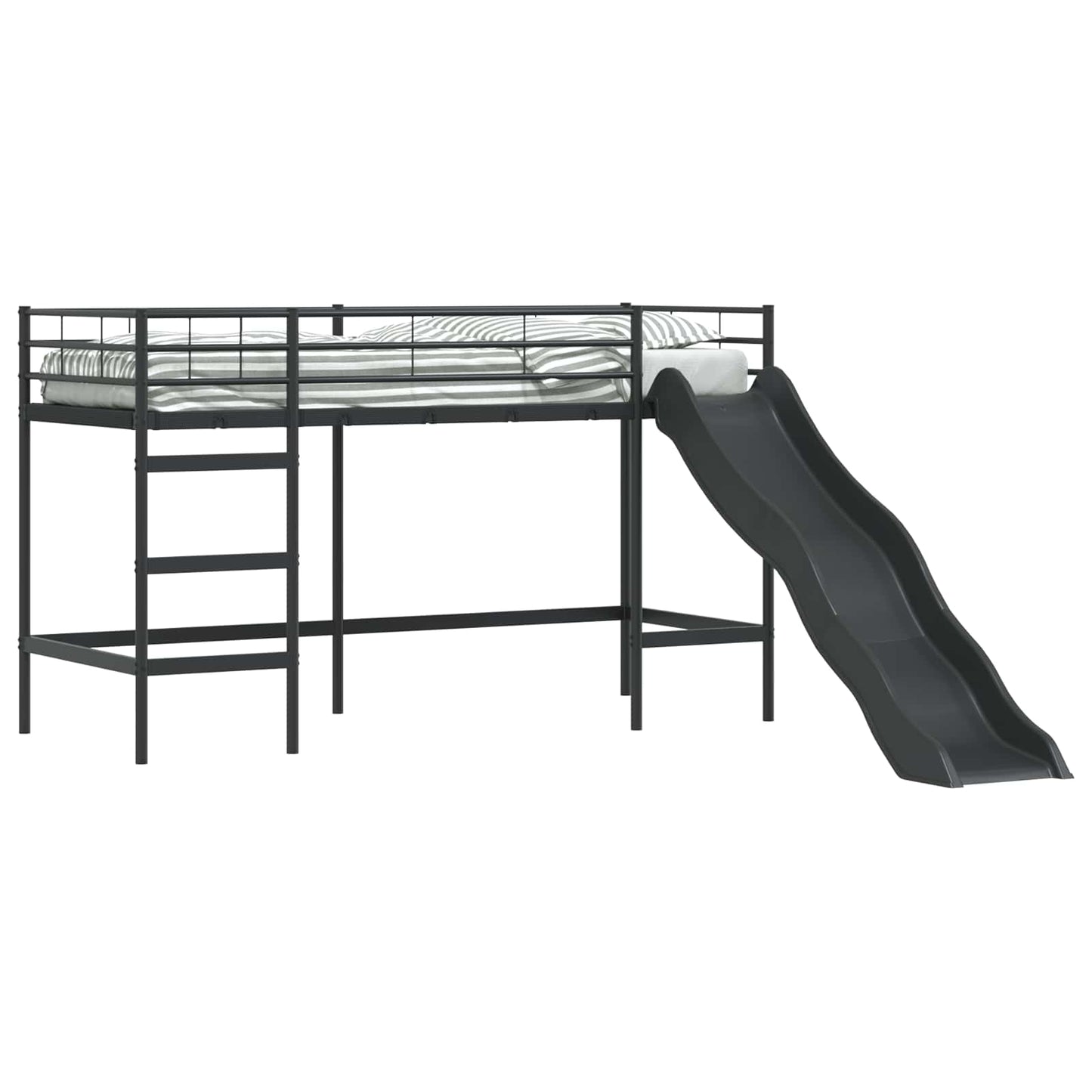 Barneseng med sklie Svart og Anthracite 74,5 x 190 cm vidaXL