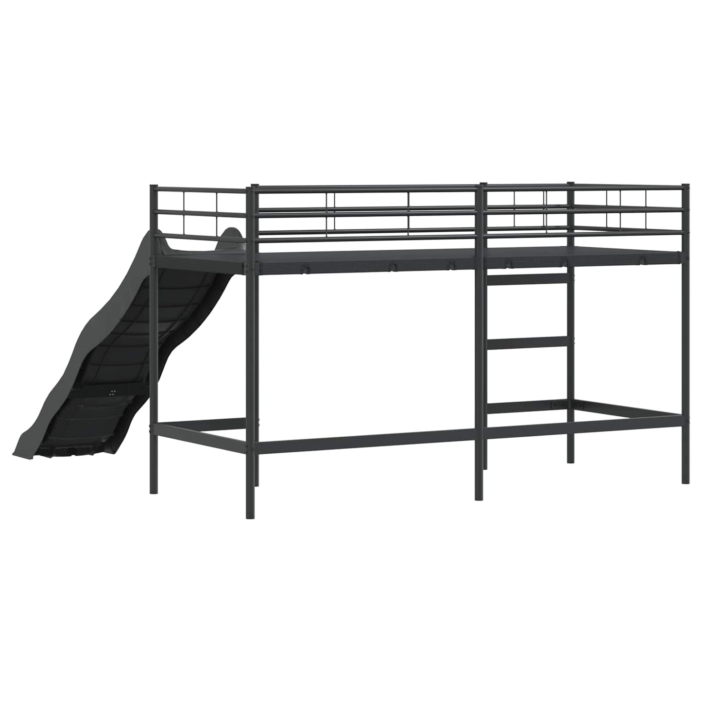 Barneseng med sklie Svart og Anthracite 74,5 x 190 cm vidaXL