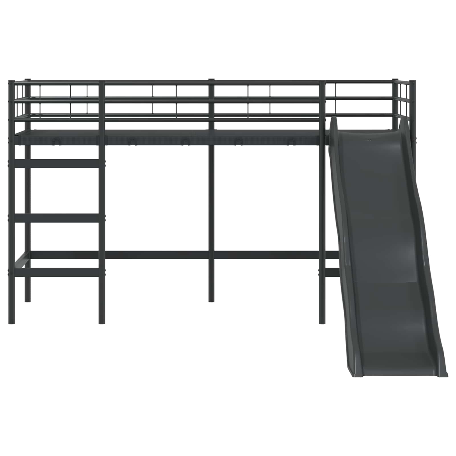 Barneseng med sklie Svart og Anthracite 74,5 x 190 cm vidaXL