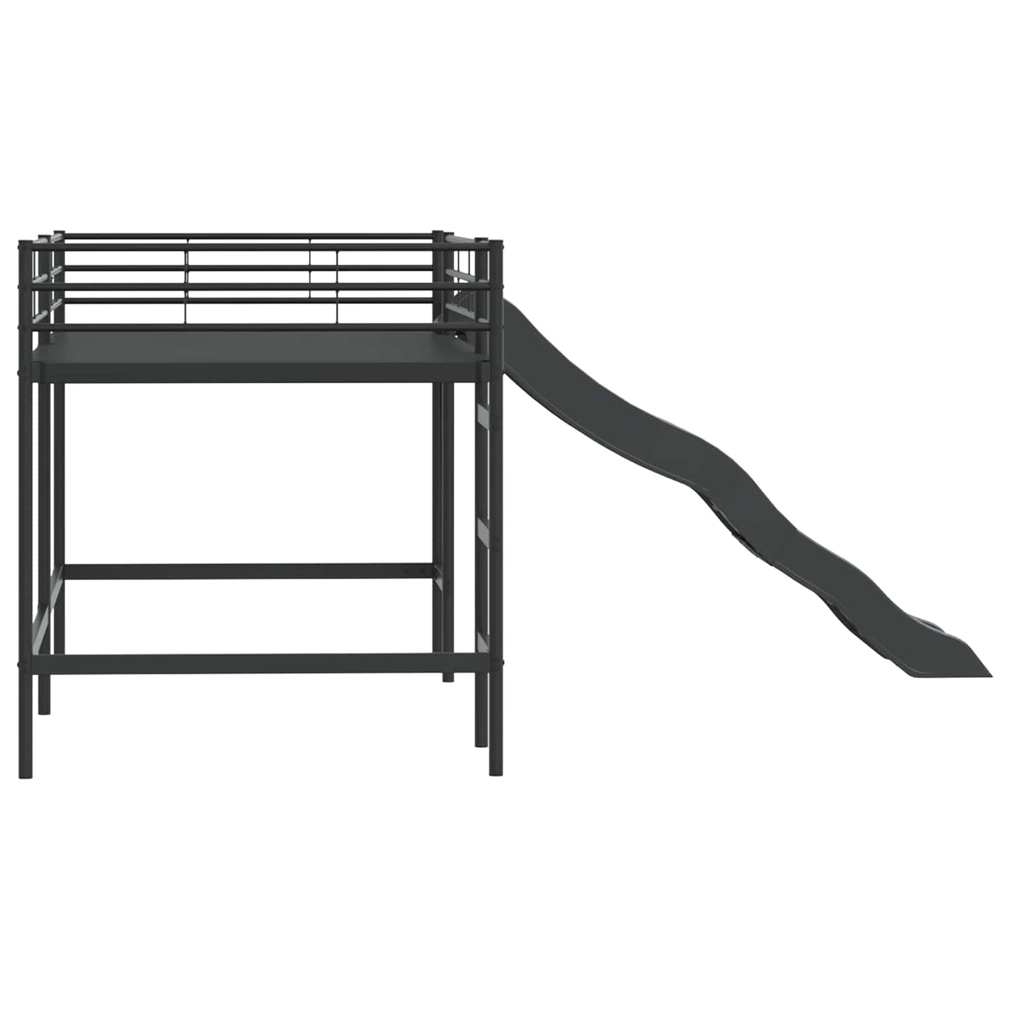 Barneseng med sklie Svart og Anthracite 79,5 x 200 cm vidaXL