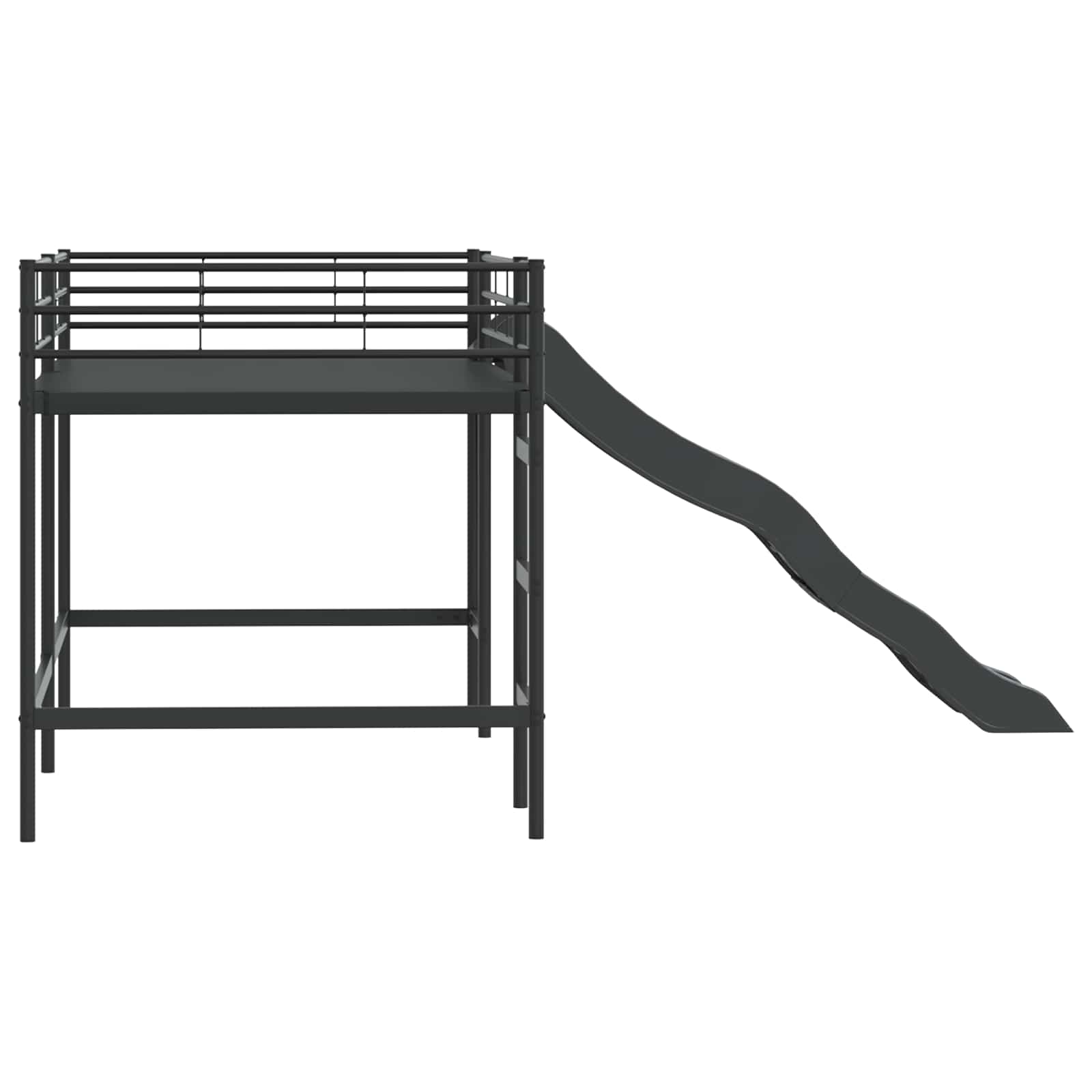 Barneseng med sklie Svart og Anthracite 79,5 x 200 cm vidaXL