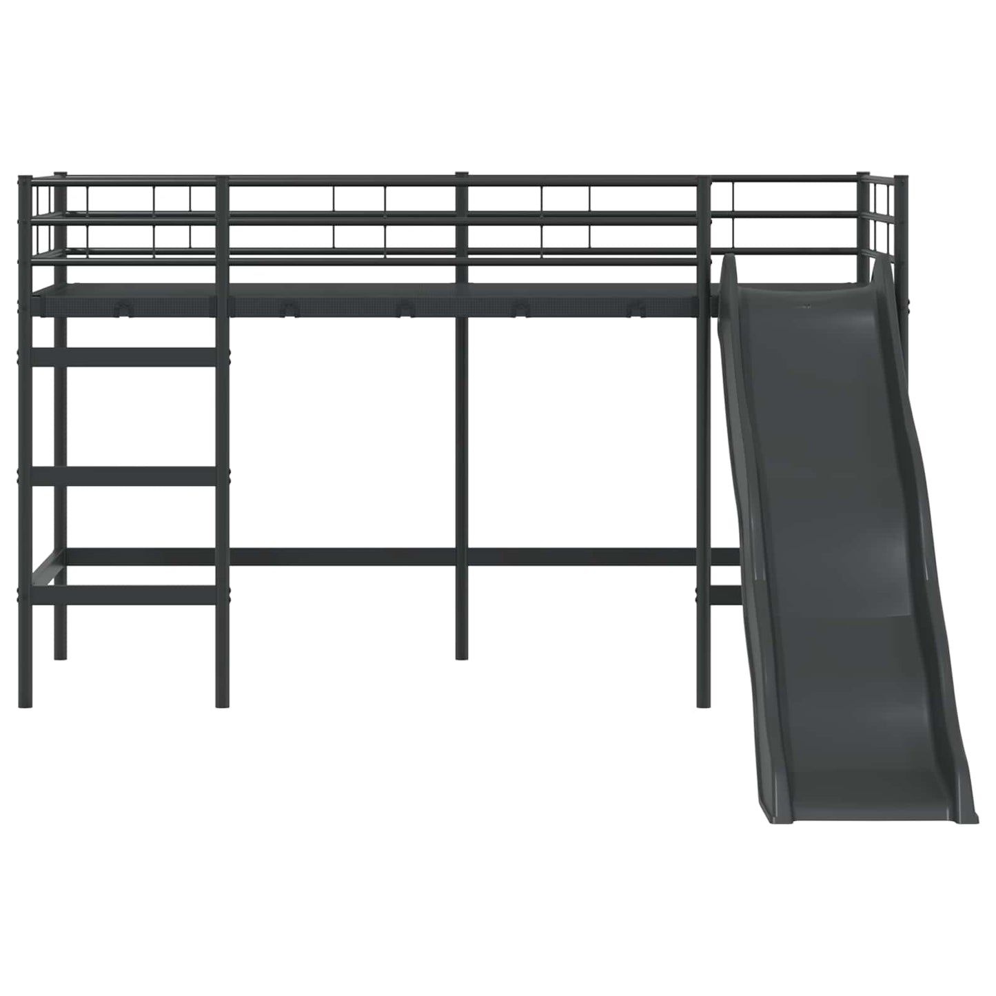 Barneseng med sklie Svart og Anthracite 90 x 190 cm vidaXL