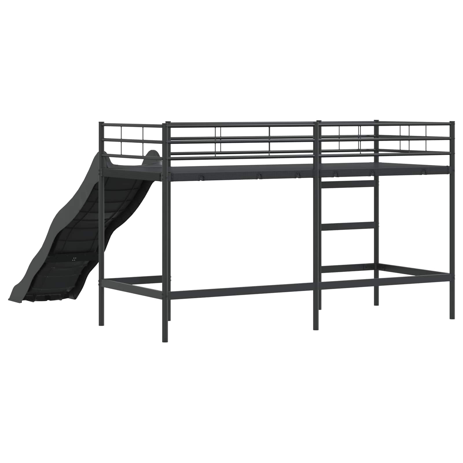 Barneseng med sklie Svart og Anthracite 99,5 x 190 cm vidaXL