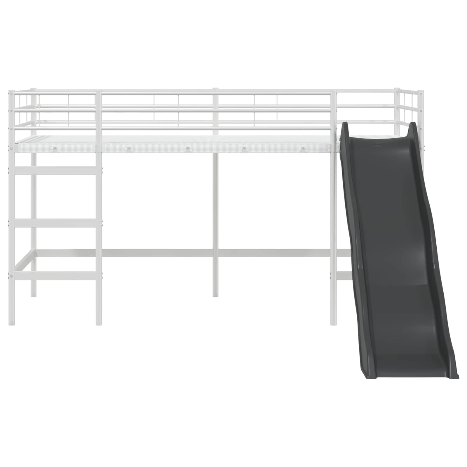 Barneseng med sklie Hvit og Antrasitt 79,5 x 200 cm vidaXL