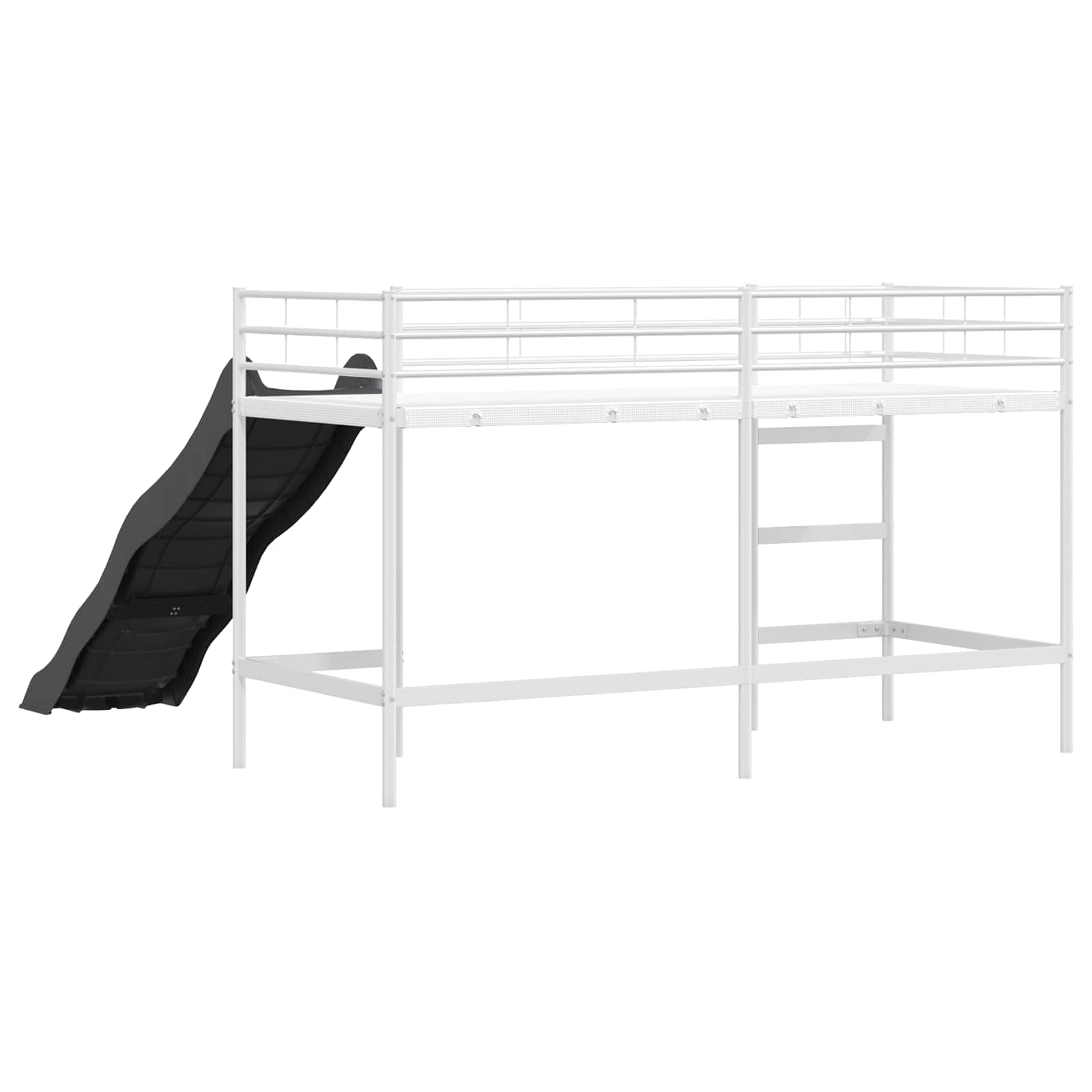 Barneseng med sklie Hvit og Antrasitt 90 x 190 cm vidaXL