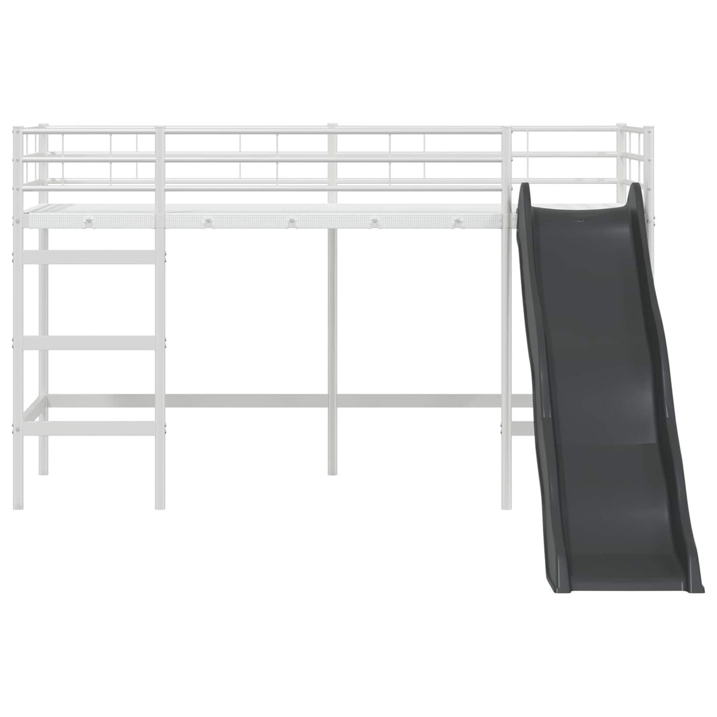 Barneseng med sklie Hvit og Antrasitt 90 x 190 cm vidaXL