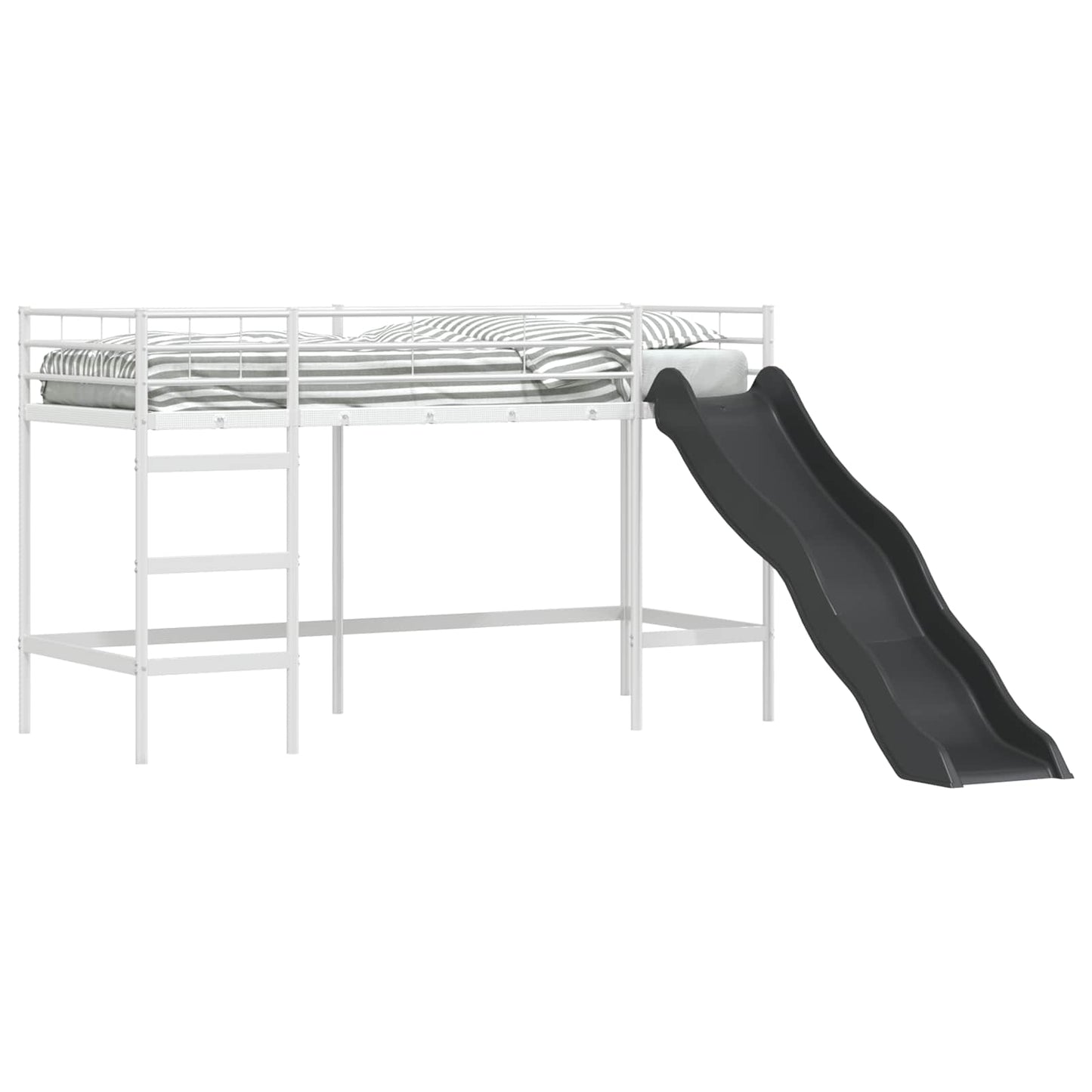 Barneseng med sklie Hvit og Antrasitt 99,5 x 190 cm vidaXL