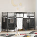 Kiddos Loft Senge Ramme med Gardiner Svart 90 x 190 cm