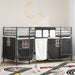 Kiddos Loft Senge Ramme med Gardiner Svart 100 x 200 cm