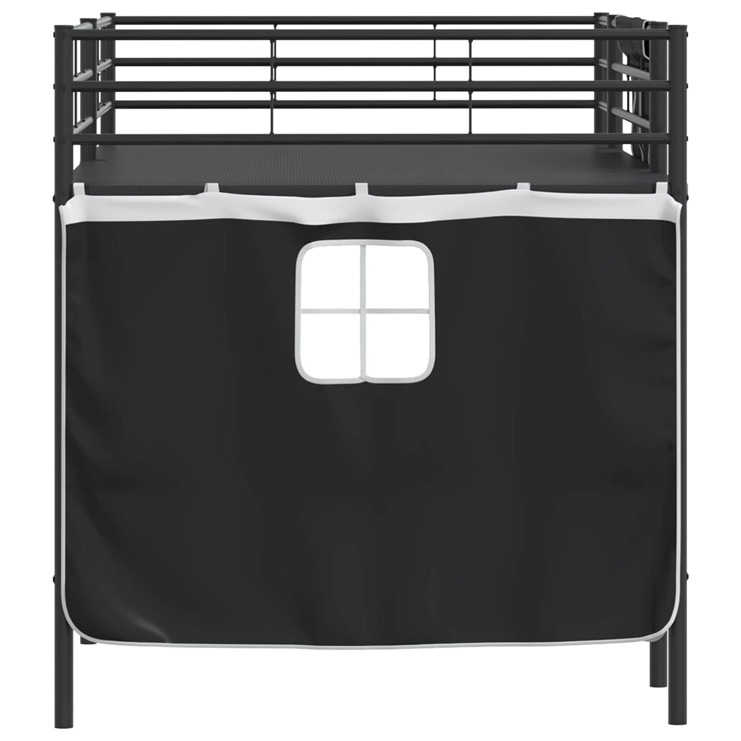 Kiddos Loft Senge Ramme med Gardiner Svart 107 x 203 cm