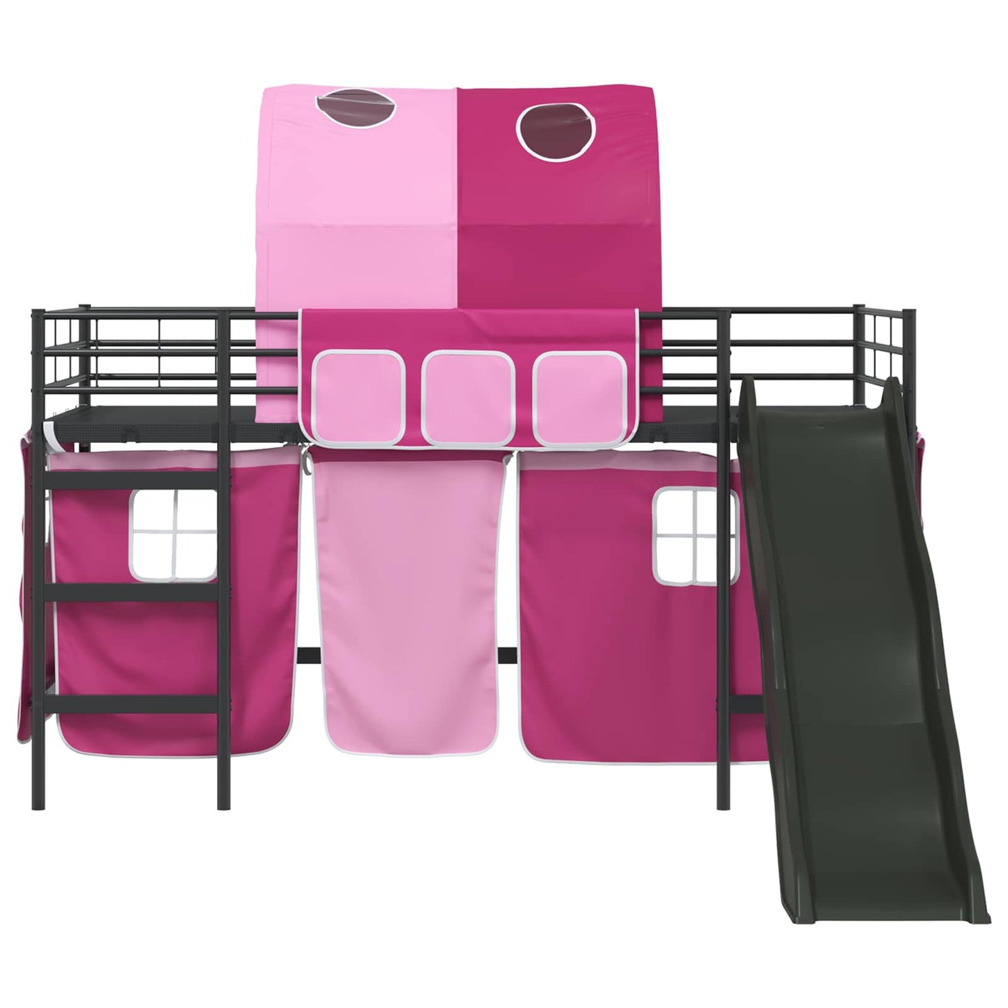 Barns Lofteseng Svart og Rosa 100 x 200 cm Metall