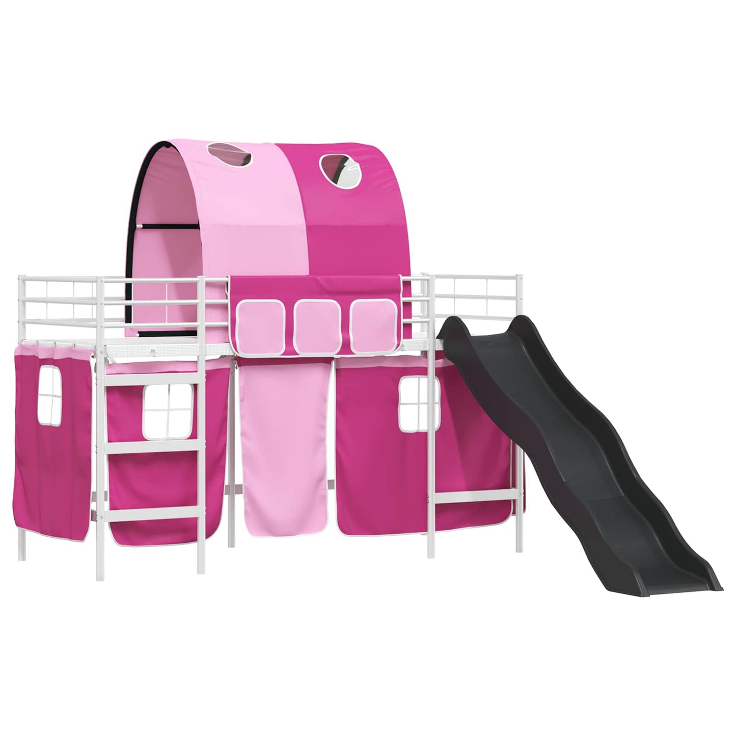 Barns Lofteseng Hvit og Rosa 90 x 190 cm Metall
